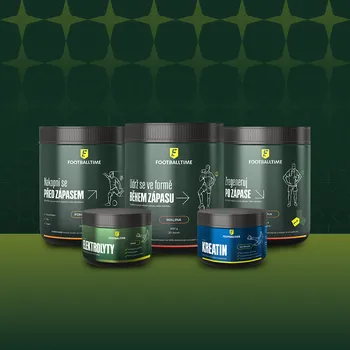 Iontový nápoj FootballTime Full Control Příchuť: PŘED ZÁPASEM (Pomeranč) + BĚHEM ZÁPASU (Pomeranč) + PO ZÁPASE (Pomeranč) + Elektrolyty (Citrus) + Kreatin (neochucený)