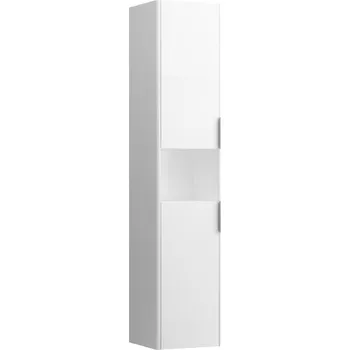 Koupelnový nábytek LAUFEN BASE Vysoká skříňka, 2 dvířka a otevřená police, závěsy dvířek vlevo (bočnice korpusu s radiusem) 350x335, Multicolour - H4026911109991