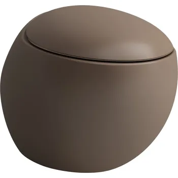 Klozet LAUFEN ILBAGNOALESSI Závěsný klozet, rimless, hluboké splachování 585x390, Café mat - H8209711880001