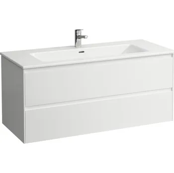 Nábytek LANI|LAUFEN PRO S Umyvadlo 'slim' se skříňkou 1200 mm, se 2 zásuvkami, vč. dělícího systému do zásuvek 1200x500, Bílá mat - H8649692601041