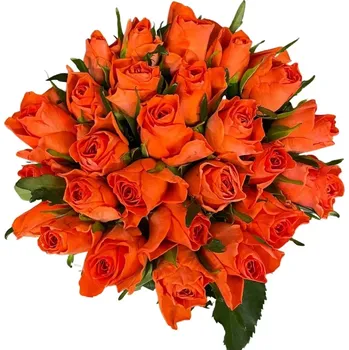 umělá květina Kytice 25 oranžových růží COMANCHE 50 cm