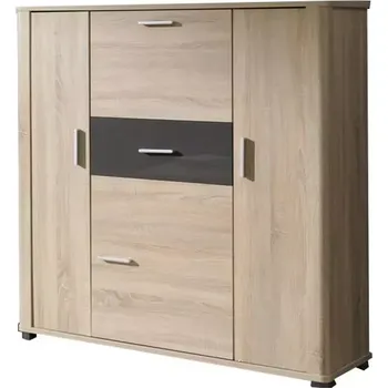 Ložnice Skříňka s barem Filemon R3 sonoma/grafit lesk - SLEVA 3% s kodem radost25