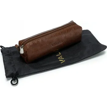 Módní doplněk VALMIO Kožená klíčenka Valmio Grande Hnědá