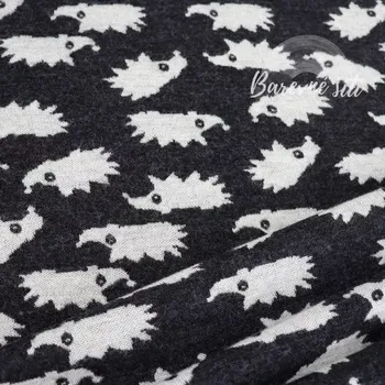 Merino Ježeček grafit a krém (E) (Hebké merino oboulic )