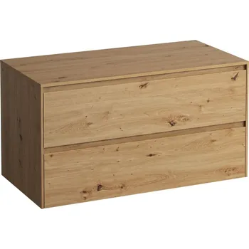 Nábytek LAUFEN LANI Zásuvkový element 1000, se 2 zásuvkami, bez výřezu, top 12 mm 985x495, Divoký dub - H4043201122671