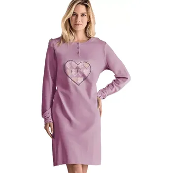 Dámská noční košile Dámská noční košile Infiore s dlouhým rukávem 632821 yogurt velikost L