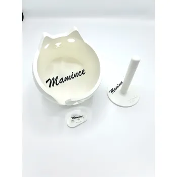 Sada na háčkování s věnováním "Mamince" (Miska kočka 16cm + odvíječ + aplikátor bezpečnostních očí)