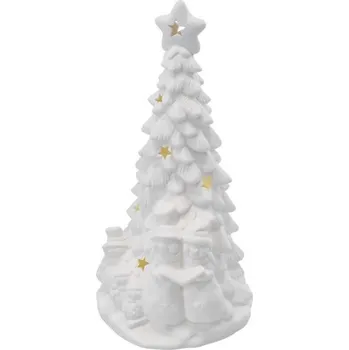 Vánoční světelná dekorace EMOS DCLW31 keramický stromek se sněhuláky