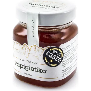 PAPIGIOTIKO BIO Borovicový med z lesů od jezera Ioannina (Epirus) 350g