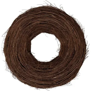 Věnec Přírodní hnědý proutěný jilmový věnec Elm L - Ø 60*18 cm