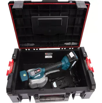 XTLINE aku vibrační přísavka 18 V + baterie 2.0 Ah + nabíječka 2.4 A + box, XT102715-1B2B