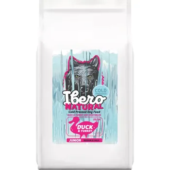 Krmivo pro psa Ibero Cold Press Dog Junior Medium/Large Duck&Turkey - 12 + 3kg ZDARMA (Granule pro štěňata středních a velkých plemen! )