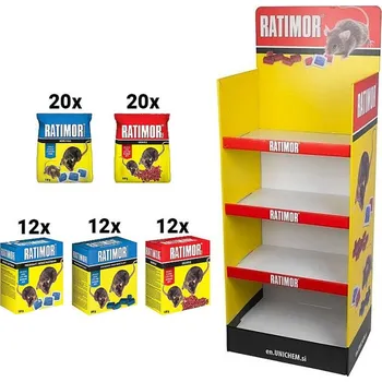 Stojan kartonový, s produkty RATIMOR