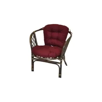 Axin Trading Ratanové křeslo Bahama, hnědé Polstr vínový - SLEVA 3% s kodem radost25