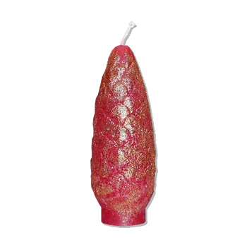 Svíčka Svíčka Šiška velká – ručně modelovaná vánoční dekorace, zlato...