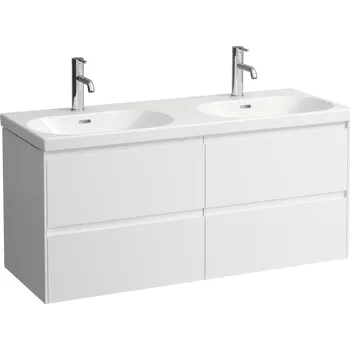 Nábytek LAUFEN LANI Skříňka pod umyvadlo, se 4 zásuvkami, pro umyvadlo H814081 1180x450, Bílá lesklá - H4035741122611