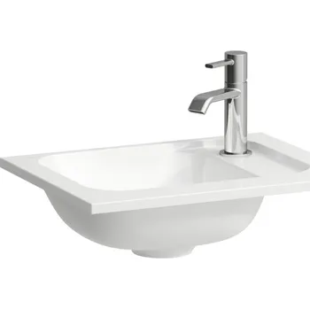 Umyvadlo LAUFEN MEDA Umývátko, s armaturní deskou vpravo, materiál Marbond 442x342, Bílá mat - H8141107571141