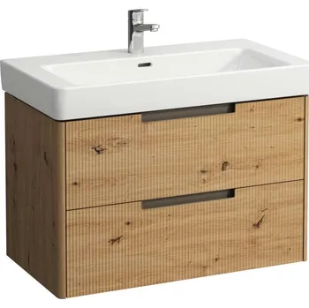 Koupelnový nábytek LAUFEN JUNA Skříňka pod umyvadlo, 2 zásuvky, pro umyvadlo PRO S H813965 820x445, Divoký dub - H4115221092671