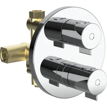 Vodovodní baterie LAUFEN THERM Termostatická podomítková sprchová baterie, chrom 200x150, no colour - HF506576100000