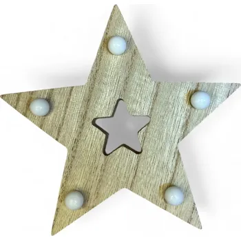 Vánoční dekorace Vánoční svítící LED dekorace - Hvězda (13x13 cm)