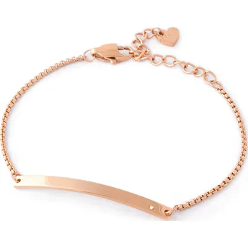 Náramek Náramek s destičkou rose gold dámský