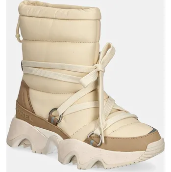 Dámská zimní obuv Kožené sněhule Sorel KINETIC IMPACT NXT BOOT béžová barva, 2082531292 01X, EUR 37