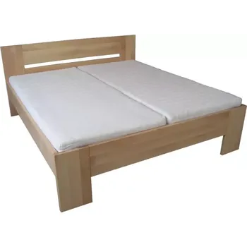 Postel Dřevěná manželská postel LENKA - smrk, 200x180