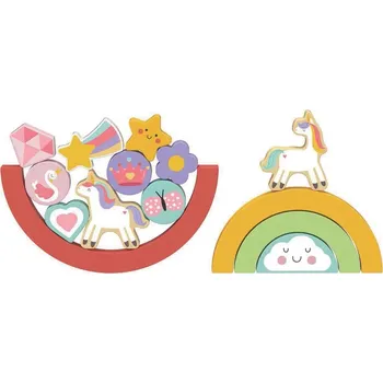 Dřevěná hračka 2Kids Toys Balanční hra Unicorn, 17x17x3 cm, 21 dílů