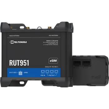 Teltonika RUT951 Router WiFi POE+ DUAL SIM eSIM 4G/LTE/3G/2G s napájecím zdrojem