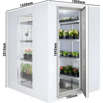 Lednice G.Gastro Chladicí box - 1,8 x 1,5 m - výška: 2,01 m - 4,06 m³ - se 3 skleněnými stranami