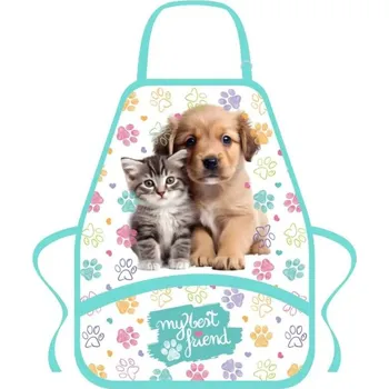 Kuchyňská zástěra Junior Zástěrka na malování s kapsami My Best Friend AKCE