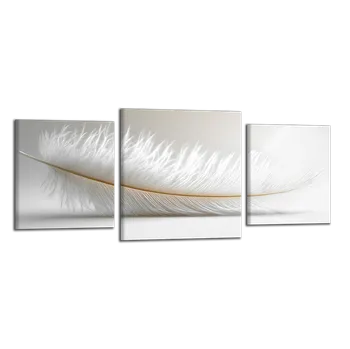 Obraz Obraz na plátně Bílé pírko , třídílný 4243CZ
