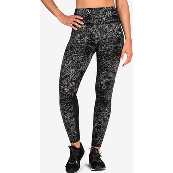 Dámské legíny DOMYOS Dámské zeštíhlující fitness legíny 500 s vyšším pasem S ČERNÁ