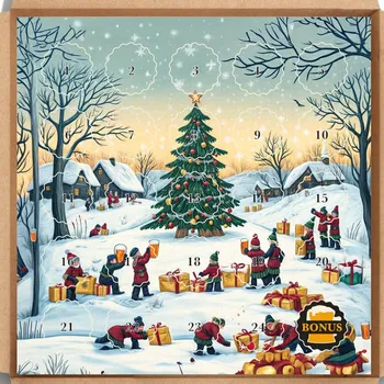 Dárkový potravinový koš Domácí pivotéka | Adventní kalendář pro muže