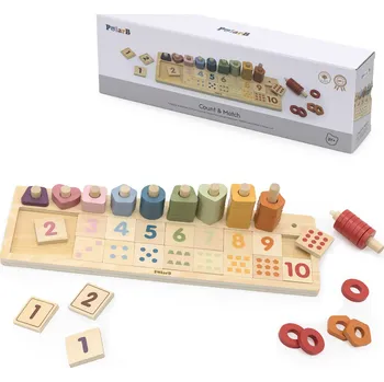 Dřevěná hračka VIGA PolarB Dřevěný počítací třídič Učení čísel Montessori