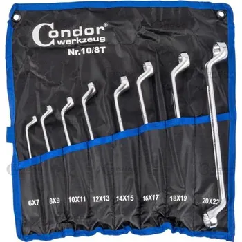 Triumf 100-00582 - Sada klíčů očkových vyhnutých 25° 8-dílná, 6-22mm, v plastovém pouzdře