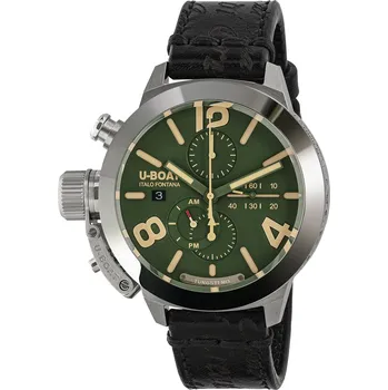 Hodinky U-Boat 9581 Classico 45 mm Tungsteno CAS Green Mens Watch 10ATM