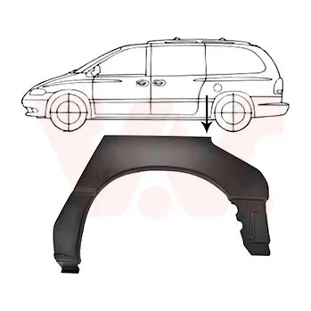 Blatník karosérie Boční stěna VAN WEZEL 0732147