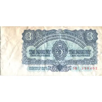 ČESKOSLOVENSKO. 3 koruny 1961. Série SB. Hej. 98.