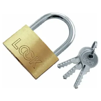 Visací zámek Modeco LOCK mosazný třmenový visací zámek 40mm 12 ks. MN-02-140