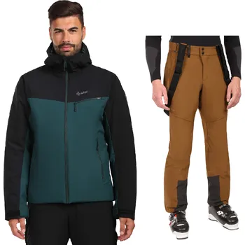 Pánský lyžařský komplet Flip GRN 4XL + Rhea BRN 4XL