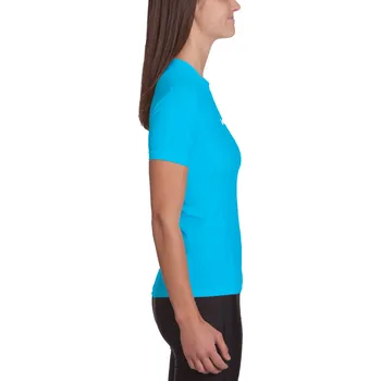 Dámské tričko Tričko dámské UV slim-fit krátký rukáv Tyrkysové pro plavání a šnorchlování Barva: tyrkysová, Velikost: XL 665122.2518