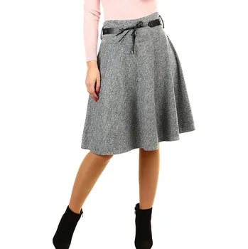 Dámská sukně Glara Zimní áčková sukně žíhaný vzor 408035