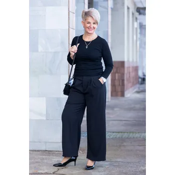 Dámské kalhoty LUX LUNA Elegantní kalhoty BRUNO Barva: Černá, Velikost: UNI: M-XL