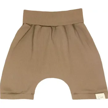 Kojenecké oblečení ESITO Žebrované kraťasy Tomi Brown - hnědá / 92 (ESITO Žebrované kraťasy Tomi Brown - hnědá / 92)