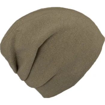 Čepice Fiebig - Headwear since 1903 Dámská kašmírová čepice béžová – vzadu seskládaná Velikost: Unisize (S-XL)