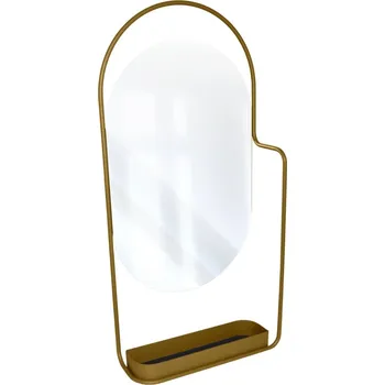 Zrcadlo Fermob Hnědé kovové závěsné zrcadlo Itac 80 x 38 cm