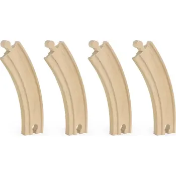 Vláček a vláčkodráha Popron.cz Dřevěné koleje zatáčka dlouhá 4 kusy