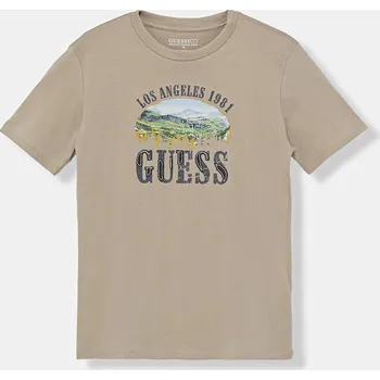 Chlapecké tričko Dětské bavlněné tričko Guess L5BI24.I3Z14.9BYA béžová 08X, vel. 175