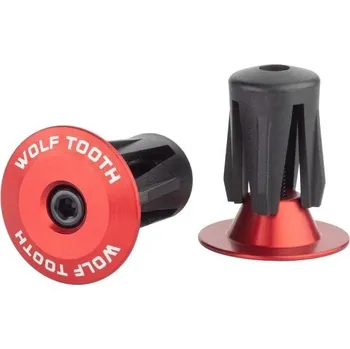 Řídítka Zátky do řídítek Wolf Tooth Barplug aluminium Barva: Červená